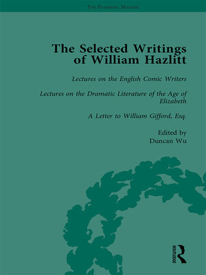 cover image of The Selected Writings of William Hazlitt Vol 5
